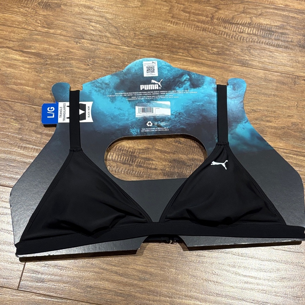 PUMA Black Triangle Bikini top size L